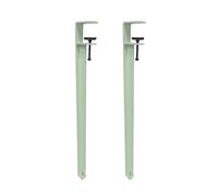 FENGSHOUU Metal Clamp Leg,F-Shaped Furniture Coffee Table Bar Legs,for DIY Console,No Punching Design to Protect The Desktop,with Floor Protectors (40cm(15.7in),Green)