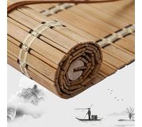 FENGSHOUU Retro Bamboo Roller Blinds,Light Filtering Custom Roman Shades,Nature Wooden Sun Shade,Anti-UV Dustproof Decorative Curtain,for Indoor/Outdoor,Width×Height (80cm x 170cm(32x67in))