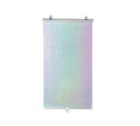 FENGSHOUU Suction Cup Blackout Roller Blinds,Punch-free Retractable Balcony Sun Shade,Sunscreen Insulation Shading Curtain Window Blind Kitchen Office Car Privacy Screen (W40xH125cm(16x49in),Silver1)