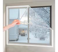 FENGSHOUU Window Insulation Kits,High Transparency EVA Window Insulation Film,Keep Cold or Heat Out,Reusable Window Wrap,for Windows,Door,with Nylon Tape,Easy to Open (160cm x 290cm)