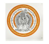 Fengshui 5 Pieces White Umbrella Goddess Window Sticker for Happiness Good Luck Home Car New Year Decoration W5589