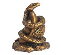 Fengshui Chinese 2025 Zodiac Statues Resin Snake and Yuanbao Figurine Wealth and Good Luck Resin Chinese Feng Shui Accessories Home Decoration W5578