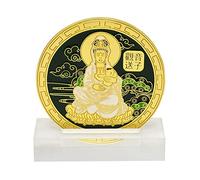 FengShui Kuan Yin Holding A Baby Plaque w Stand W5023