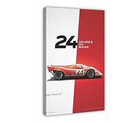 FENGSHUI Porsche 917 Sports Car Art Poster Cool Posters for Boys Bedrooms Canvas Poster Bedroom Decor Sports Landscape Office Room Decor Gift Frame:12×18inch(30×45cm)