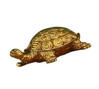 Fengshui Turtles Statue with Coin Base Wealth Longevity Sculpture Brass Tortoise Statue Money Base Ornament Feng Shui Decor Wealth Luck Home Table Desk Bookcase Sculpture Housewarming Birthday Present