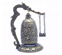 Fengshui Vintage Small Dragon Bell Buddhist Collectibles Ornaments, Good Luck Bell, Home Office Decor Meditation