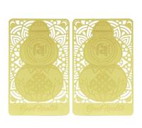 Fengshui Wu Lou Good Health Gold Card Gourd-Shaped Prosperity Longevity Harmony Happiness Good Fortune Amulet W5543