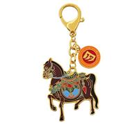 Fengshuibringluck Feng Shui 3 Powers Windhorse Keychain Victory Wind Horse Success Amulet Key Chain