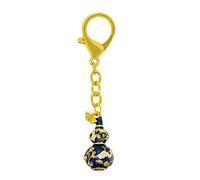 Fengshuibringluck Feng Shui BLUE WU LOU WITH JOYOUS CRANE KEYCHAIN Symbolizes Wisdom and Calmness, 10*1.8cm/3.9*0.7in (FW4992), Blue