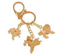 fengshuisale Feng Shui Three Celestial Guardians W Sword, Lasso,hook Key Ring Keychain +Free Red String Bracelet W1131, W1131, Brass