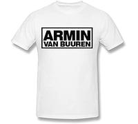 Fengting Men's Armin Van Buuren DJ Logo T-Shirt White Tee Size M