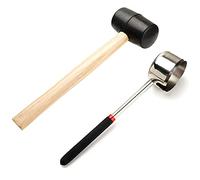 FengWu Coconut Opener for Young Coconut, Food Grade Coconut Opener Tool Stainless Steel Coconut Opener Tool Coco Jack Opener Kit with Rubber Mallet