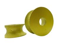FENGXCUI Bore 20mm Dia 75mm Dry Vacuum Brazed Diamond Profile Grinding Wheel Full Bullnose Edge Diamond Abrasive Grinding Disc(1Pcs-35mm)