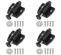 fengxiaomin 4 Pack Magnetic Touch Latch Cabinet Door Touch Push Open Magnetic Latch for Cabinet Drawers and Closets Furniture Doors (Black)
