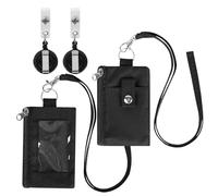 fengxuanwl Pack of 2 Neck Pouch with RFID Protection, Anti-Theft Travel Wallet, Waterproof Chest Pocket, Small Wallet with 2 Telescopic Buckles for ID, Credit Card, Cash, Coins