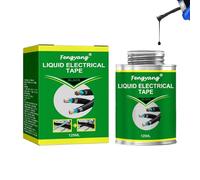 Fengyang 125ml Liquid Rubber,Liquid Insulating Rubber Coat, Liquid Electrical Tape, Liquid Insulation Electrical Tape, Water-Proof Fast Dry Tape Resistant Flame Retardant Glue (Black)