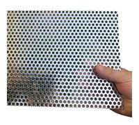 FengYoo 19 Gauge Perforated Metal Sheets Expanded Metal Mesh -Aperture 5mm Thickness 1.1mm 400mmX200mm Perforated Stainless Steel Sheet Stainless Steel Mesh Screen Metal Screen Panel
