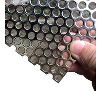 FengYoo 19 Gauge Perforated Metal Sheets Expanded Metal Mesh -Aperture 8mm Thickness 1.1mm 400mmX200mm Perforated Stainless Steel Sheet Stainless Steel Mesh Screen Metal Screen Panel
