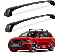 FengYu Roof Rack Cross Bars 220lbs Compatible with Audi Q7 2016 2017 2018 2019 2020 2021 2022 2023 2024 (with Side Rails), Heavy Duty Lockable Rooftop Aluminum Crossbar Black Car Carrier Luggage