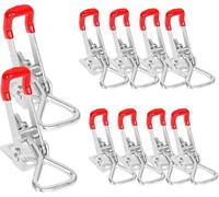 FengZeYing 10 Pcs Adjustable Toggle Clamp, Metal Toggle Latch Non-Slip Quick Release Latch Clamps 100kg/220lbs for Cabinet Boxes (10)
