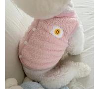 Fenhaodian 1pcs Pet Clothes Autumn Winter Medium Small Dog Plush Vest Cute Sweater Warm Velvet Kitten Puppy Sweet Cardigan Chihuahua Pets