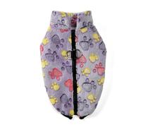 Fenhaodian Fleece Dog Clothes Winter Warm Puppy Jacket For Small Dogs Cats Sweater Coat With Zipper D Ring Cute Print Chihuahua Pet Outfits