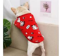 Fenhaodian Lovely Leopard Pet Dog Clothes Soft Flannel Winter Puppy Overalls York Dog Cartoon Printing Sphinx Cat Sweatshirt