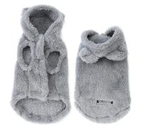 Fenhaodian Plush Pet Coat with Rabbit Ears for Autumn Winter, Cute Soft Warm Jacket for Small Medium Dogs Cats Sphynx and Chihuahua