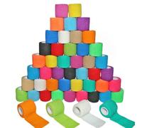 Fenhupe 48 Pack 2" x 5 Yards Self Adhesive Bandages Elastic Breathable Cohesive Bandages for Wrist and Ankle Sports (Multicolor)