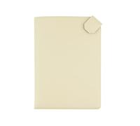 FENICE Magnetic Passport Cover Holder Wallet Case for Travel Essential RFID Blocking Vegan Leather Waterproof, IVORY, Simple Passport Cover With Slots