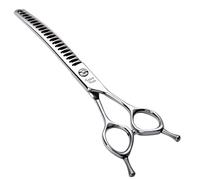 Fenice Peak Dog Grooming Shears Curved Chunker Scissors for Dogs and Cats Face Body Trimming Shears 440C 7''