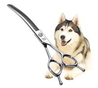 Fenice Peak Dog Grooming Shears Curved Thinning Scissors for Dogs and Cats Face Body Trimming Shears 440C 7.5''