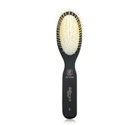 Fenice Peak Pin Brush for Dogs, Beechwood Handle, Professional Grooming Tool for Long & Thick Fur, Ideal for Goldendoodle, Poodle, Labrador, Schnauzer, Cat & Horse, Small - Black