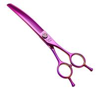 Fenice Peak Professional Dog Grooming Scissors Pet Curved Thinning Shears 7.0'' Extremely Sharp Blades 440C Steel Thinning Scissors Durable Smooth Motion & Fine Cut for Dogs and Cats (Multicolored)