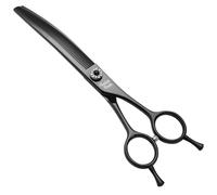 Fenice Peak Professional Dog Grooming Scissors Pet Curved Thinning Shears 7.0'' Extremely Sharp Blades 440C Steel Thinning Scissors Durable Smooth Motion & Fine Cut for Dogs and Cats(Black)