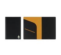 Fenice Plain Simple Passport Cover Holder Wallet Case for Travel Essential RFID Blocking Vegan Leather Waterproof, BLACK, Simple Passport Cover With Slots