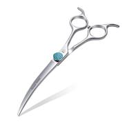 Fenice Professional Grooming Curved Shear: 45 Degree Super Curves Scissors for Dogs 6.5" Big Arc Curved Shears Made of Japanese 440C Stainless Steel
