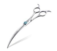 Fenice Professional Grooming Curved Shear: 45 Degree Super Curves Scissors for Dogs 7.5" Big Arc Curved Shears Made of Japanese 440C Stainless Steel