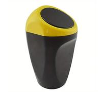 FENIQG 1 Piece Car Trash Can for Kia Rio III UB 2011-2017, Mini Vehicle Dustbin with Pop-Up Lid, Portable Rubbish Bin for Cup Holder,Yellow