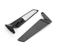 FENIQG Motorcycle Stealth Wing Rear View Mirrors 360° Adjustable Aluminium Alloy Mirrors for Ducati Diavel 1260 S, 8mm/10mm Fitment (Small size anti-glare)