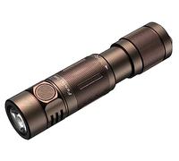 fenix E05R Brown, Rechargeable Mini Keychain LED Torch | 400 Lumens | 64m | 30 Hrs Max | Micro USB Charging | 320 mAh | IP68