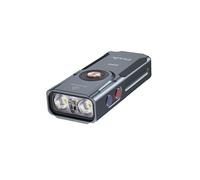 fenix E06R Grey Rechargeable 4in1 Mini Light | 700 Lumen | 110m | 60 Hrs Max | 4 Level White Dual LED Lighting | Red, Blue, RGB Ring Light | UV Light and Red Light Pointer | IP66