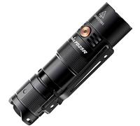 fenix PD25R Black, Rechargeable Mini Multi-Purpose LED Torch | 800 Lumens | 250m | 70 Hrs Max | 700 mAh | USB-C | Two-Position Body Clip | IP68