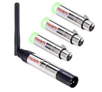 FENIXFIT Wireless DMX512 Transmitter Receiver No Latency DJ 2.4G DMX Wireless 1 Transmitter & 3 Receivers Long Transmission Range DMX Light Controller for LED Stage Disco Party Church Bar Lighting