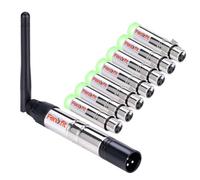 FENIXFIT Wireless DMX512 Transmitter Receiver No Latency DJ 2.4G DMX Wireless 1 Transmitter & 7 Receivers Long Transmission Range DMX Light Controller for LED Stage Disco Lighting