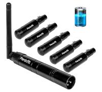 FENIXFIT Wireless DMX512 Transmitter Receiver Rechargeable DMX Wireless 1 Transmitter & 7 Receivers Built-in Battery Long Transmission (Black, 5 PCS)