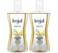 Fenjal Sensitive Shower Oil, Lightly Foaming Milk, Smooth & Hydrating, 225 ml (Pack of 2)