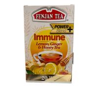 Fenjan Tea Power Blend+ Immune Lemon Ginger & Honey Tea (40g) 20 Tea Bags (Pack of 6)