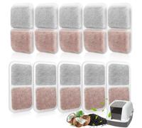 Fenkabs 10 Pack Filter Replacement for Catit Litter Boxes, Dual Action Air Purifier Pads for Absorbing and Freshening Litter Box Odors