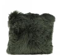 Fenland England Real Sheepskin Fluffy Cushion in Green Fenland England Green